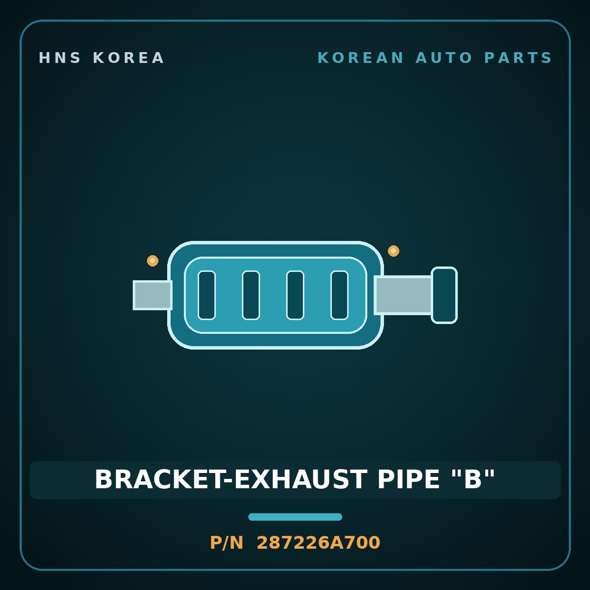 Genuine Mobis BRACKET-EXHAUST PIPE "B" 287226A700 for 5-Ton Truck 1997 HNS Parts Korea