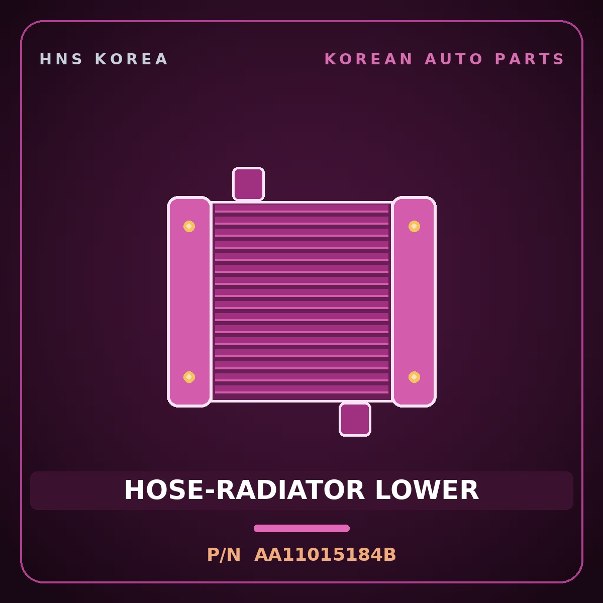 Genuine Mobis HOSE-RADIATOR LOWER AA11015184B for Towner 2000 HNS Parts Korea