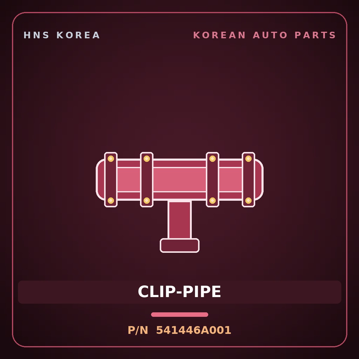 Genuine Mobis CLIP-PIPE 541446A001 for 5-Ton Truck 1997 HNS Parts Korea
