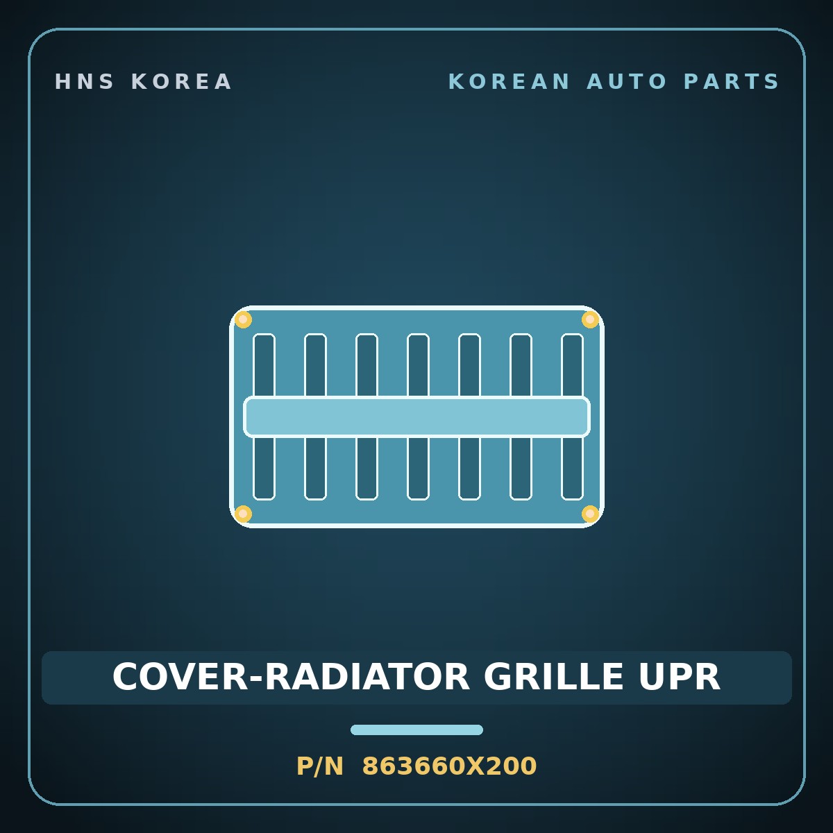 Genuine Mobis COVER-RADIATOR GRILLE UPR 863660X200 for BlueOn 2011 HNS Parts Korea