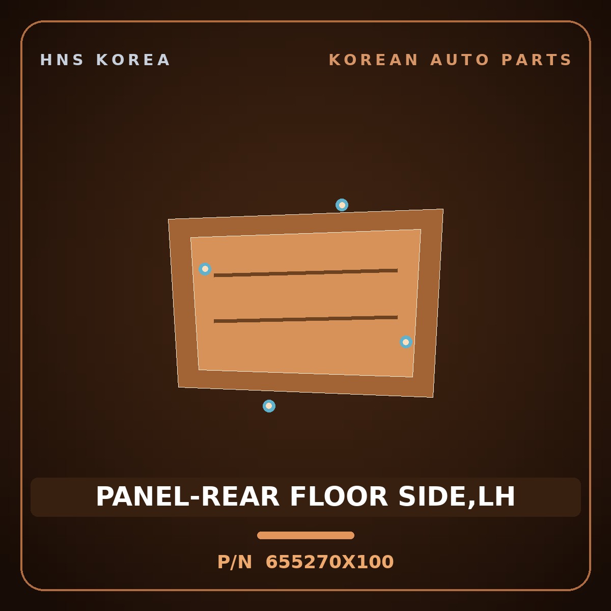 Genuine Mobis PANEL-REAR FLOOR SIDE,LH 655270X100 for BlueOn 2011 HNS Parts Korea