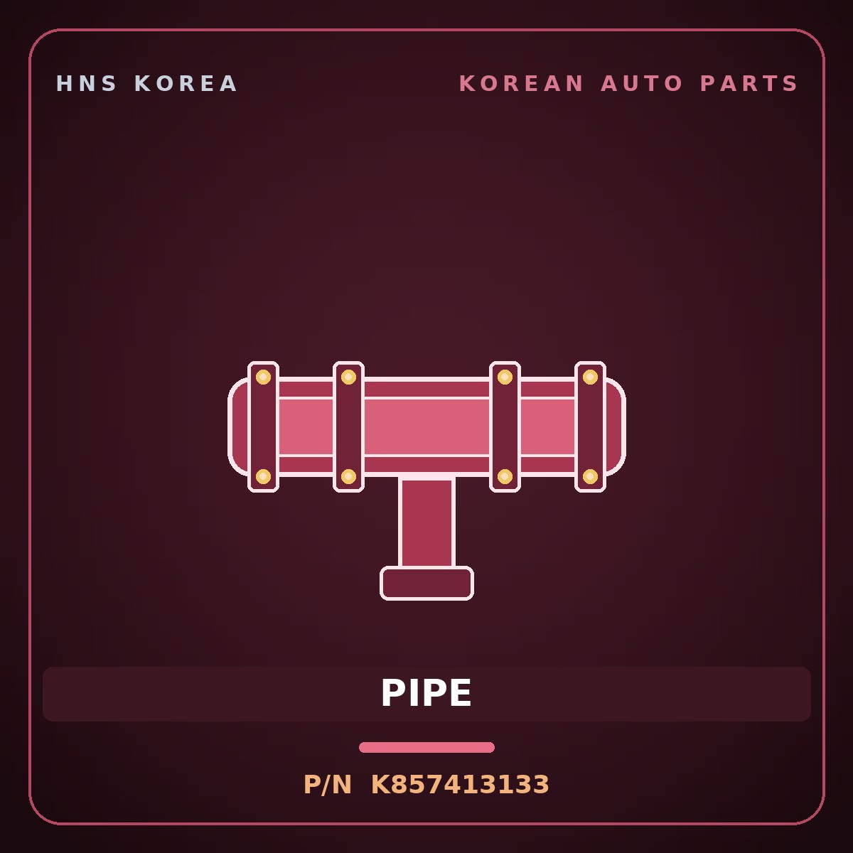 Genuine Mobis PIPE K857413133 for Carens 1998 HNS Parts Korea