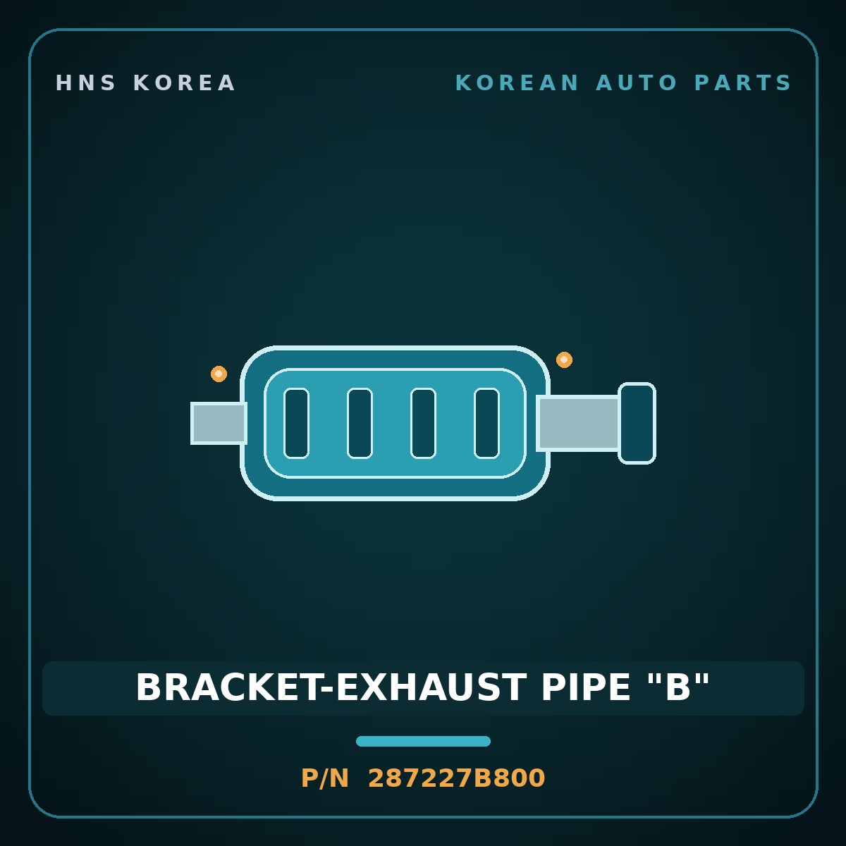 Genuine Mobis BRACKET-EXHAUST PIPE "B" 287227B800 for 8-Ton Truck 2000 HNS Parts Korea
