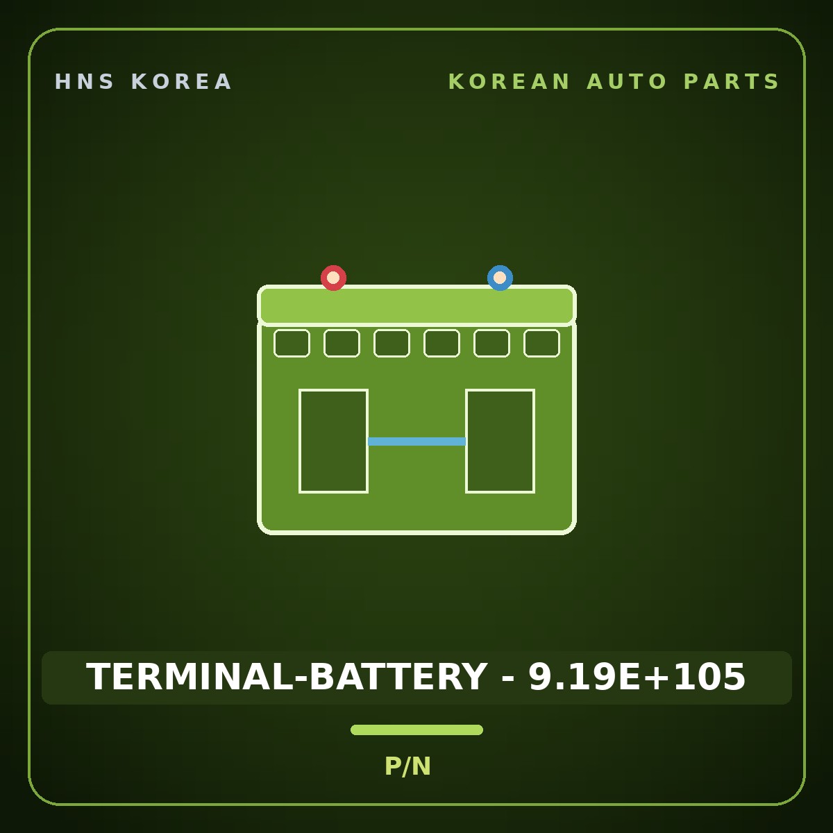 Genuine Mobis TERMINAL-BATTERY - 9.19E+105  for Bongo 2017 HNS Parts Korea