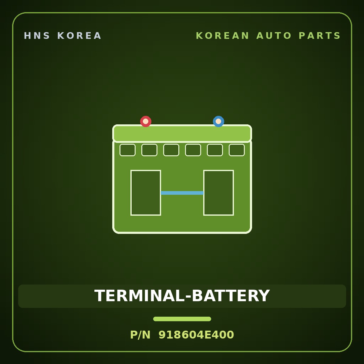 Genuine Mobis TERMINAL-BATTERY 918604E400 for Bongo 2017 HNS Parts Korea