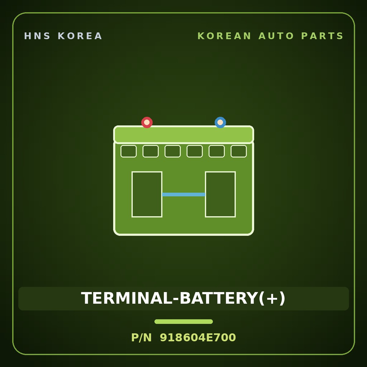 Genuine Mobis TERMINAL-BATTERY(+) 918604E700 for Bongo 2020 HNS Parts Korea