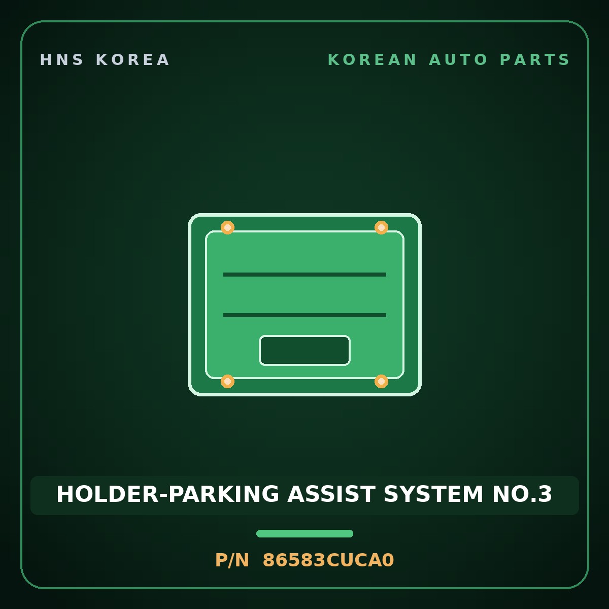 Genuine Mobis HOLDER-PARKING ASSIST SYSTEM NO.3 86583CUCA0 for Genesis GV60 2025 HNS Parts Korea
