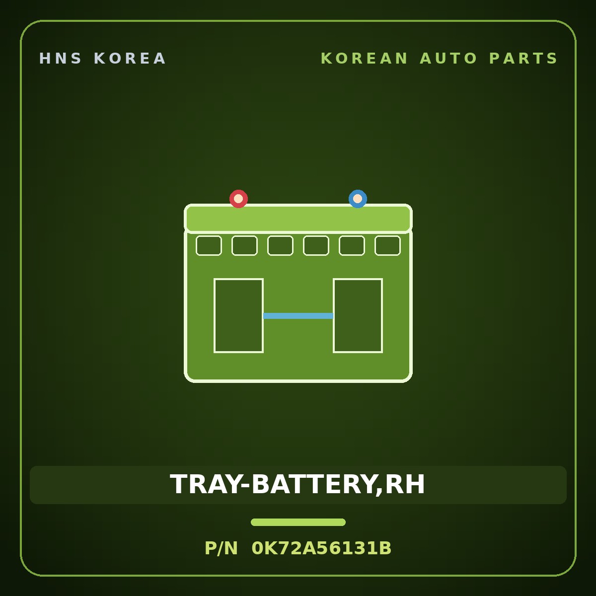 Genuine Mobis TRAY-BATTERY,RH 0K72A56131B for Bongo 1996 HNS Parts Korea