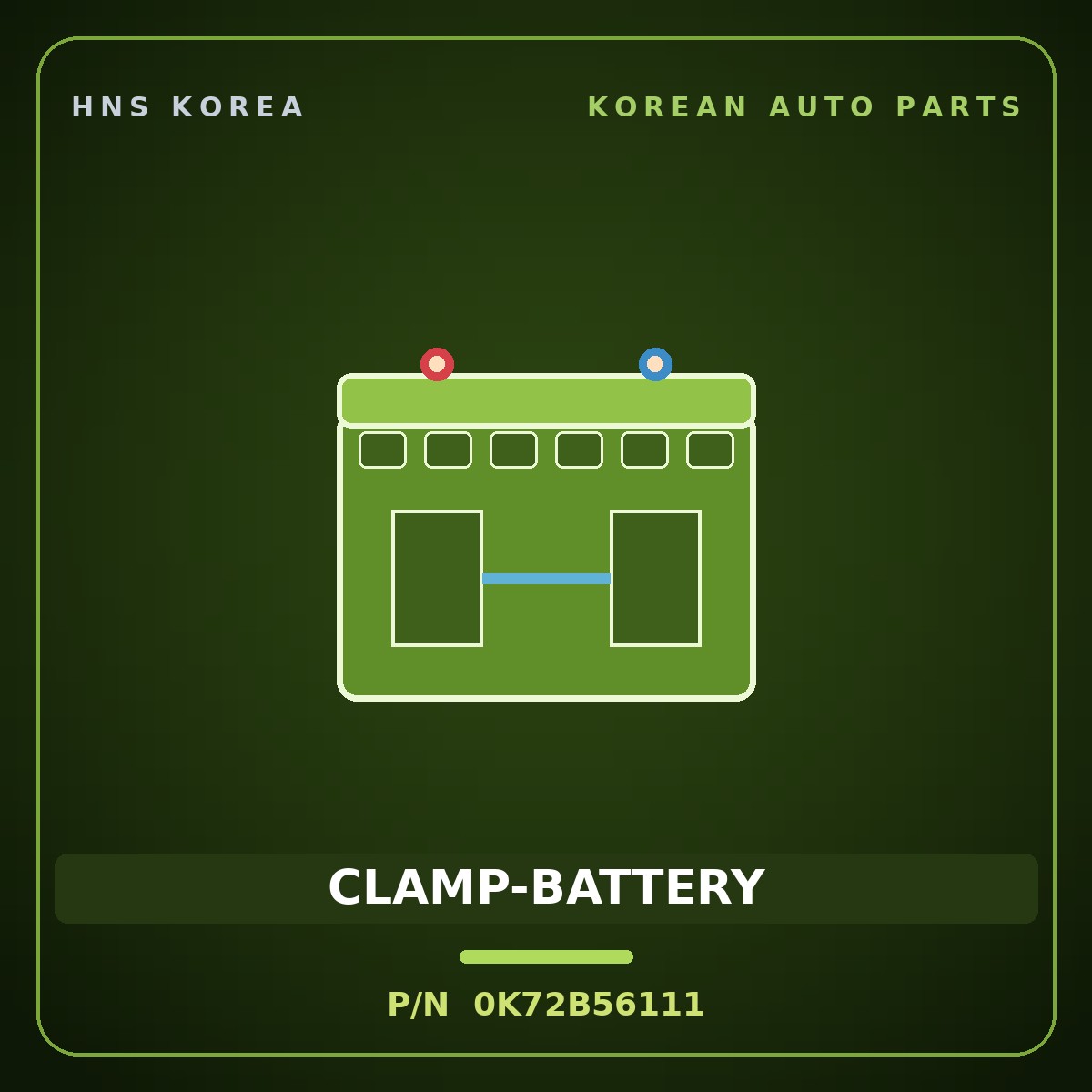 Genuine Mobis CLAMP-BATTERY 0K72B56111 for Bongo 1996 HNS Parts Korea