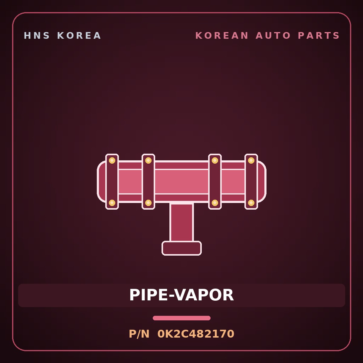 Genuine Mobis PIPE-VAPOR 0K2C482170 for Carens 1999 HNS Parts Korea