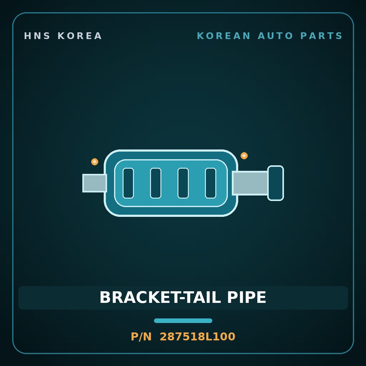 Genuine Mobis BRACKET-TAIL PIPE 287518L100 for Elec City 2019 HNS Parts Korea