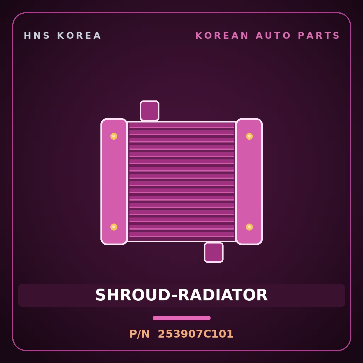 Genuine Mobis SHROUD-RADIATOR 253907C101 for Power Truck 2010 HNS Parts Korea