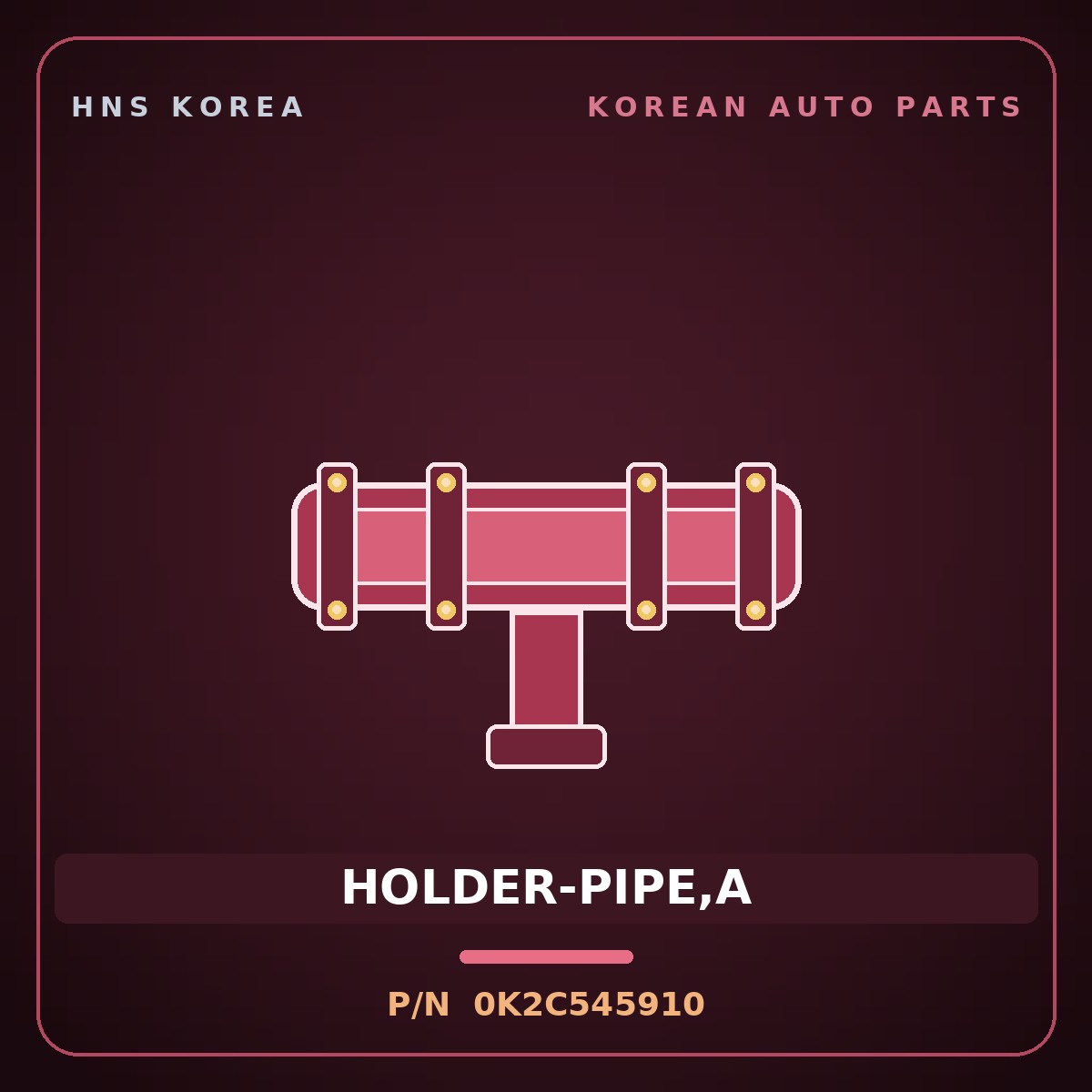 Genuine Mobis HOLDER-PIPE,A 0K2C545910 for Carens 1999 HNS Parts Korea