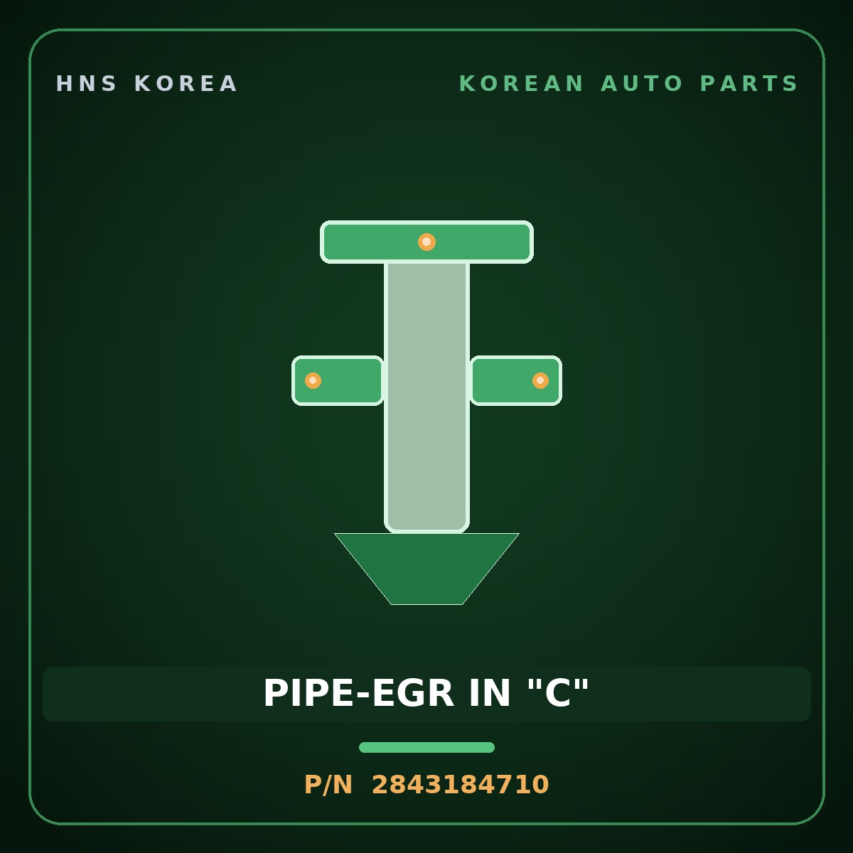 Genuine Mobis PIPE-EGR IN "C" 2843184710 for Express 2006 HNS Parts Korea