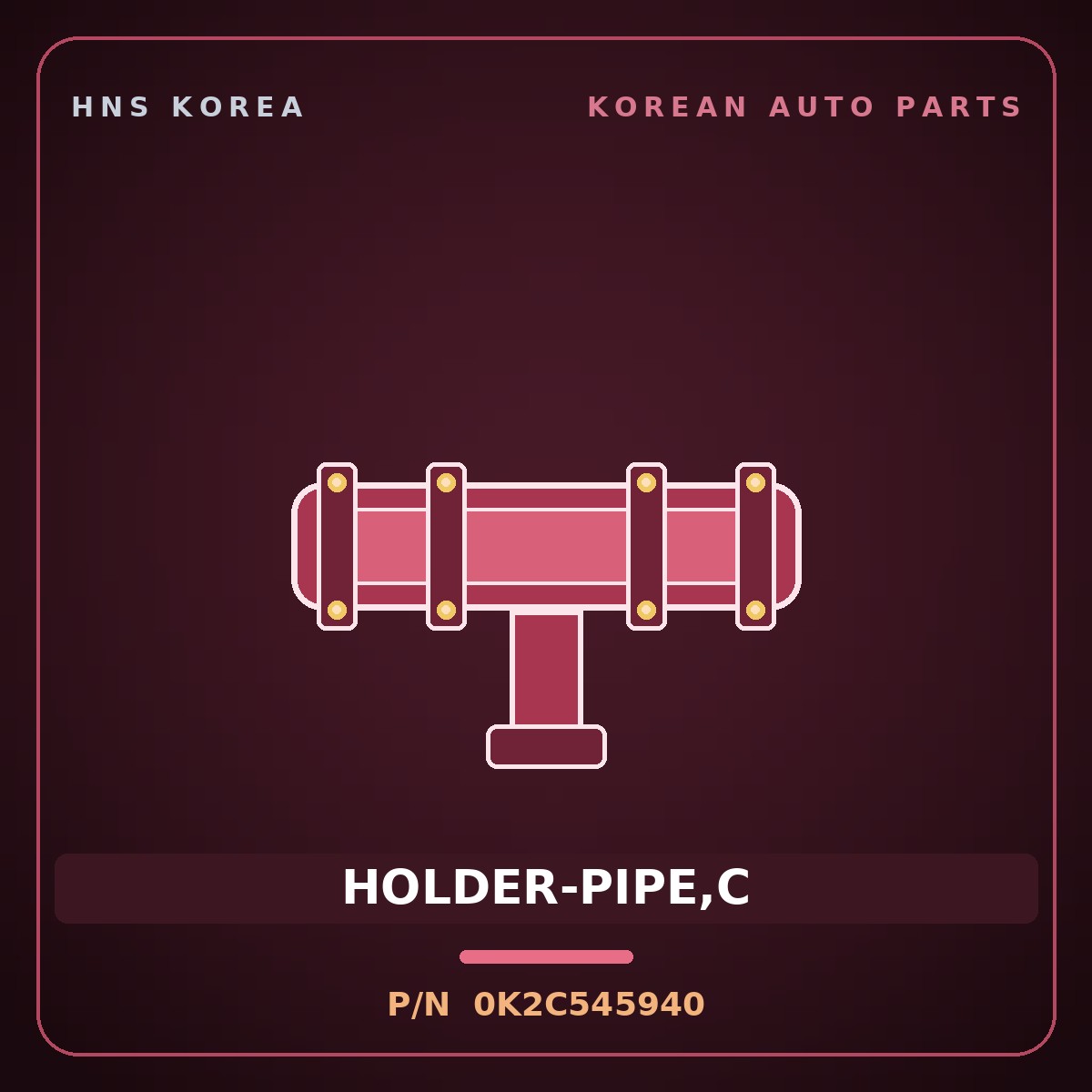 Genuine Mobis HOLDER-PIPE,C 0K2C545940 for Carens 1999 HNS Parts Korea