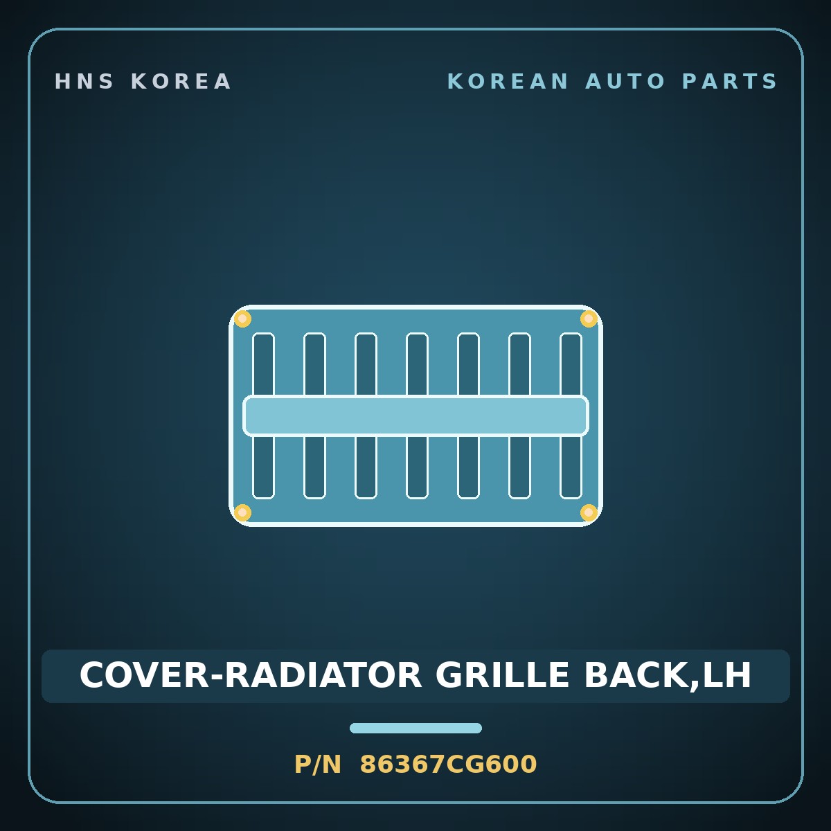 Genuine Mobis COVER-RADIATOR GRILLE BACK,LH 86367CG600 for Staria 2021 HNS Parts Korea