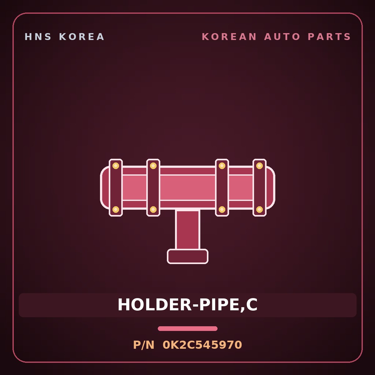 Genuine Mobis HOLDER-PIPE,C 0K2C545970 for Carens 1999 HNS Parts Korea
