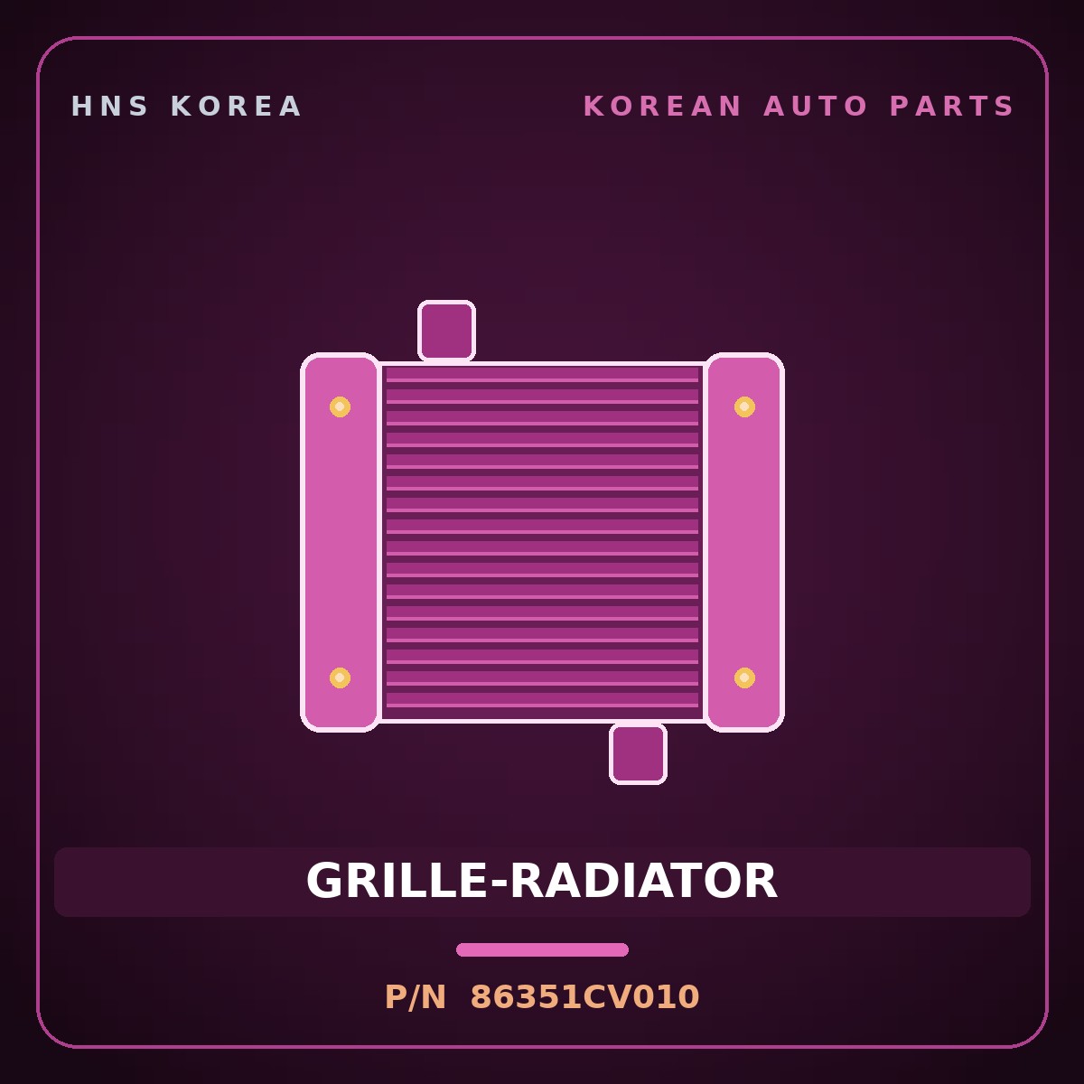 Genuine Mobis GRILLE-RADIATOR 86351CV010 for EV6 2021 HNS Parts Korea