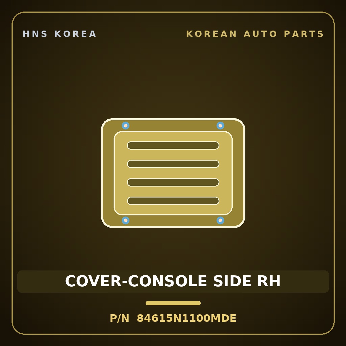 Genuine Mobis COVER-CONSOLE SIDE RH 84615N1100MDE for Grandeur 2023 HNS Parts Korea