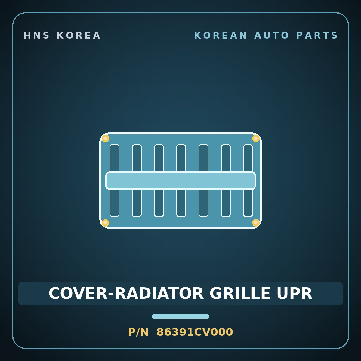 Genuine Mobis COVER-RADIATOR GRILLE UPR 86391CV000 for EV6 2021 HNS Parts Korea