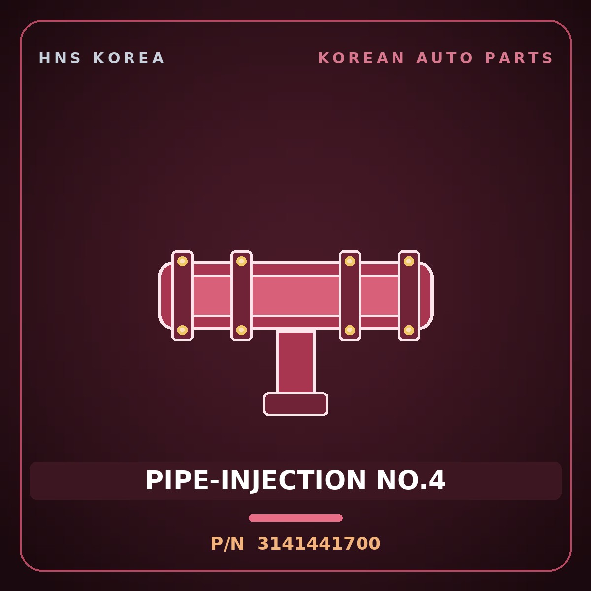 Genuine Mobis PIPE-INJECTION NO.4 3141441700 for County 1998 HNS Parts Korea