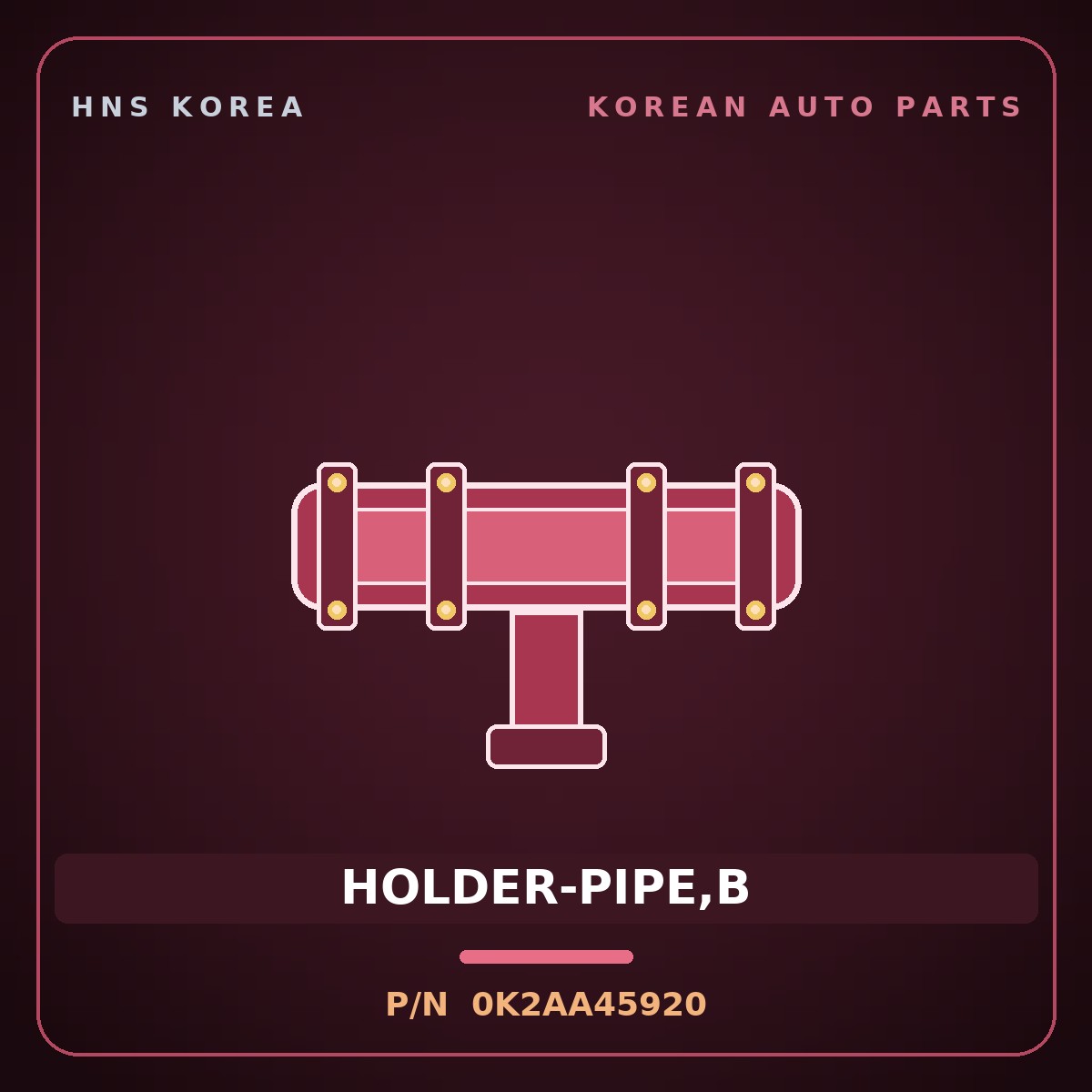 Genuine Mobis HOLDER-PIPE,B 0K2AA45920 for Carens 2002 HNS Parts Korea
