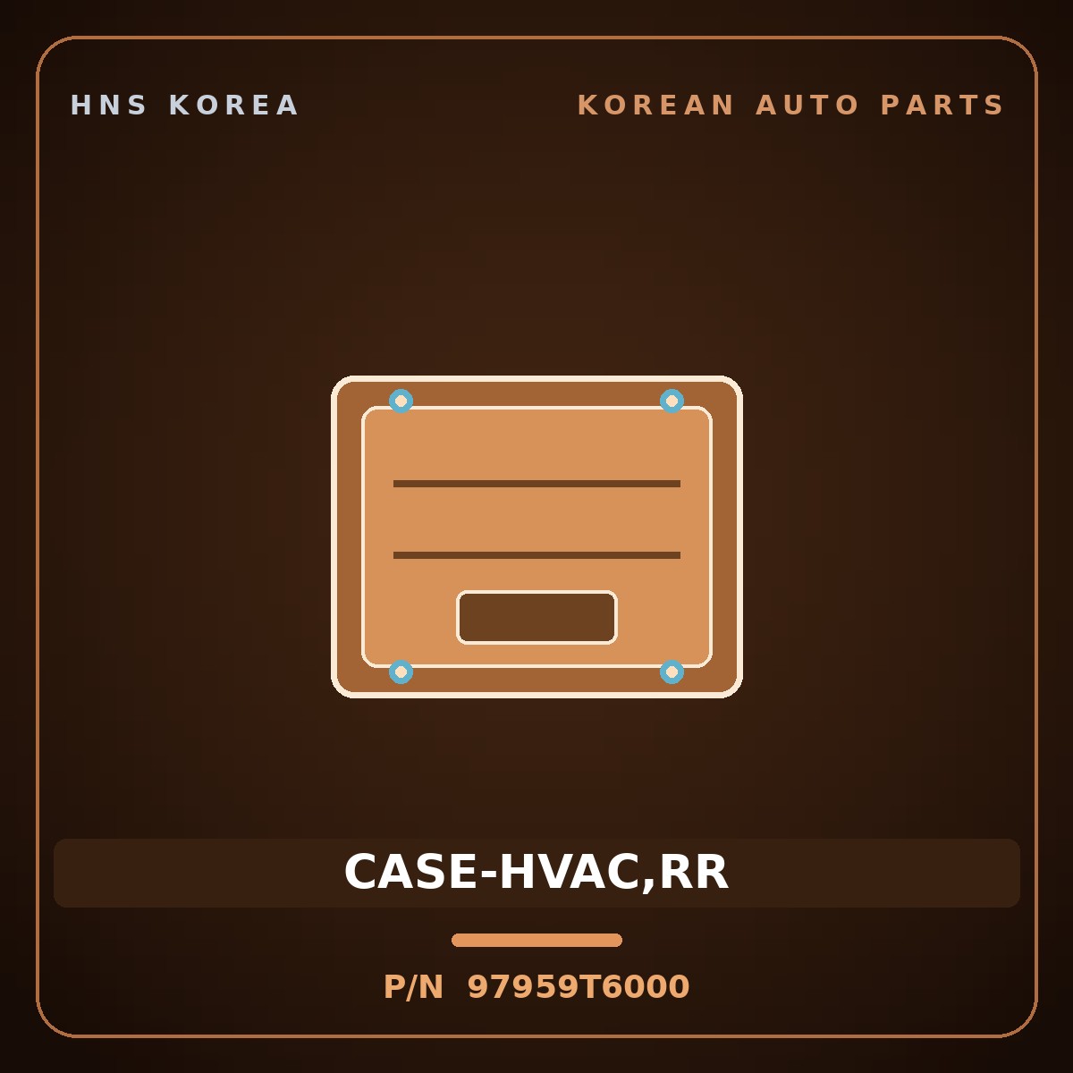 Genuine Mobis CASE-HVAC,RR 97959T6000 for Genesis GV80 2020 HNS Parts Korea