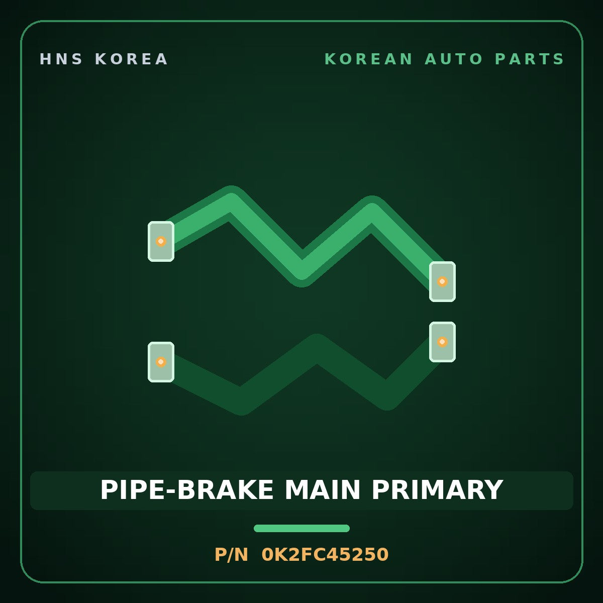 Genuine Mobis PIPE-BRAKE MAIN PRIMARY 0K2FC45250 for Carens 2002 HNS Parts Korea