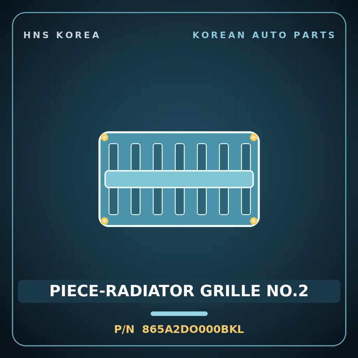 Genuine Mobis PIECE-RADIATOR GRILLE NO.2 865A2DO000BKL for EV9 2023 HNS Parts Korea