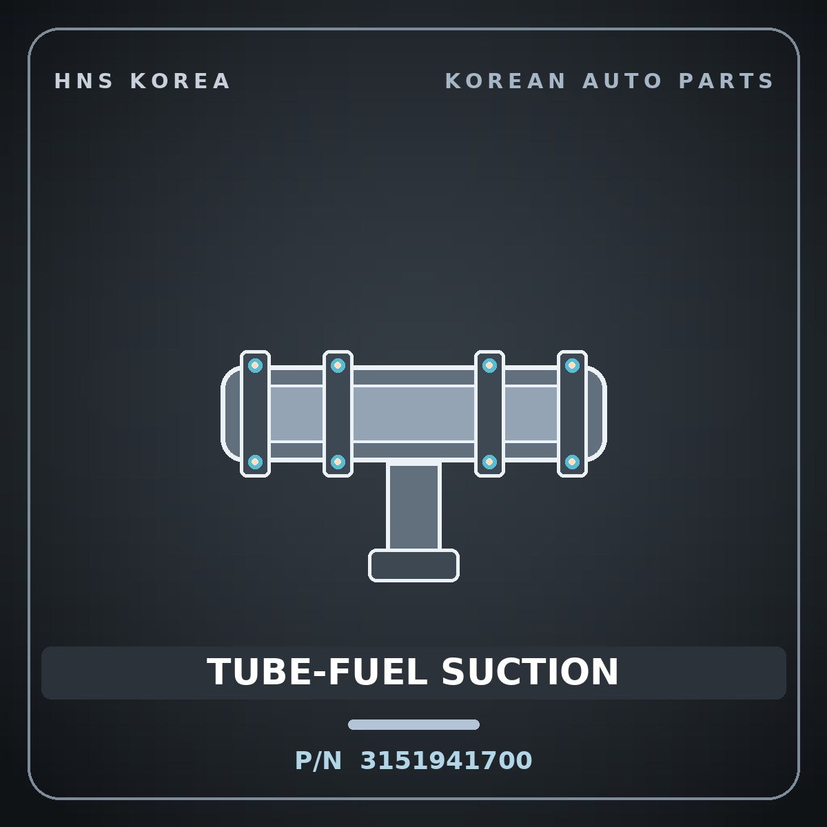 Genuine Mobis TUBE-FUEL SUCTION 3151941700 for County 1998 HNS Parts Korea