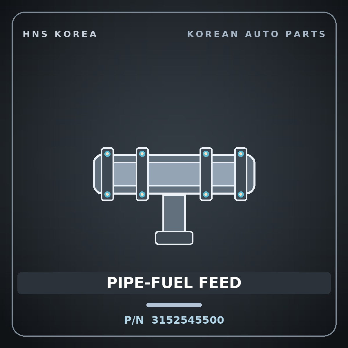 Genuine Mobis PIPE-FUEL FEED 3152545500 for County 1998 HNS Parts Korea