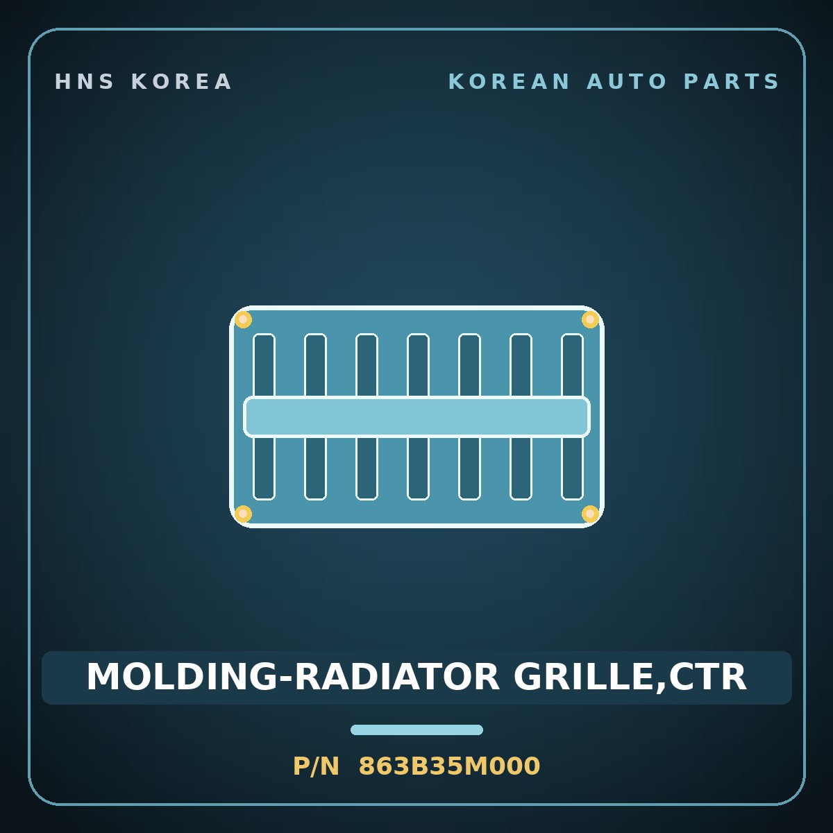 Genuine Mobis MOLDING-RADIATOR GRILLE,CTR 863B35M000 for Mighty 2015 HNS Parts Korea