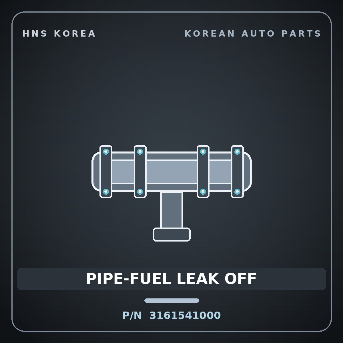 Genuine Mobis PIPE-FUEL LEAK OFF 3161541000 for County 1998 HNS Parts Korea
