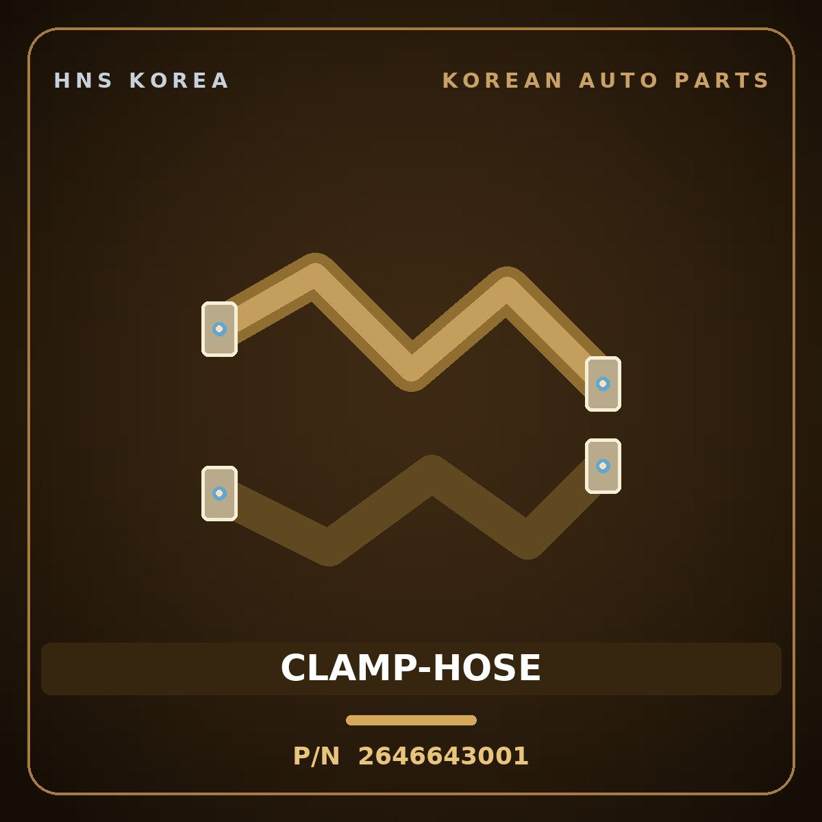 Genuine Mobis CLAMP-HOSE 2646643001 for Grace 1995 HNS Parts Korea