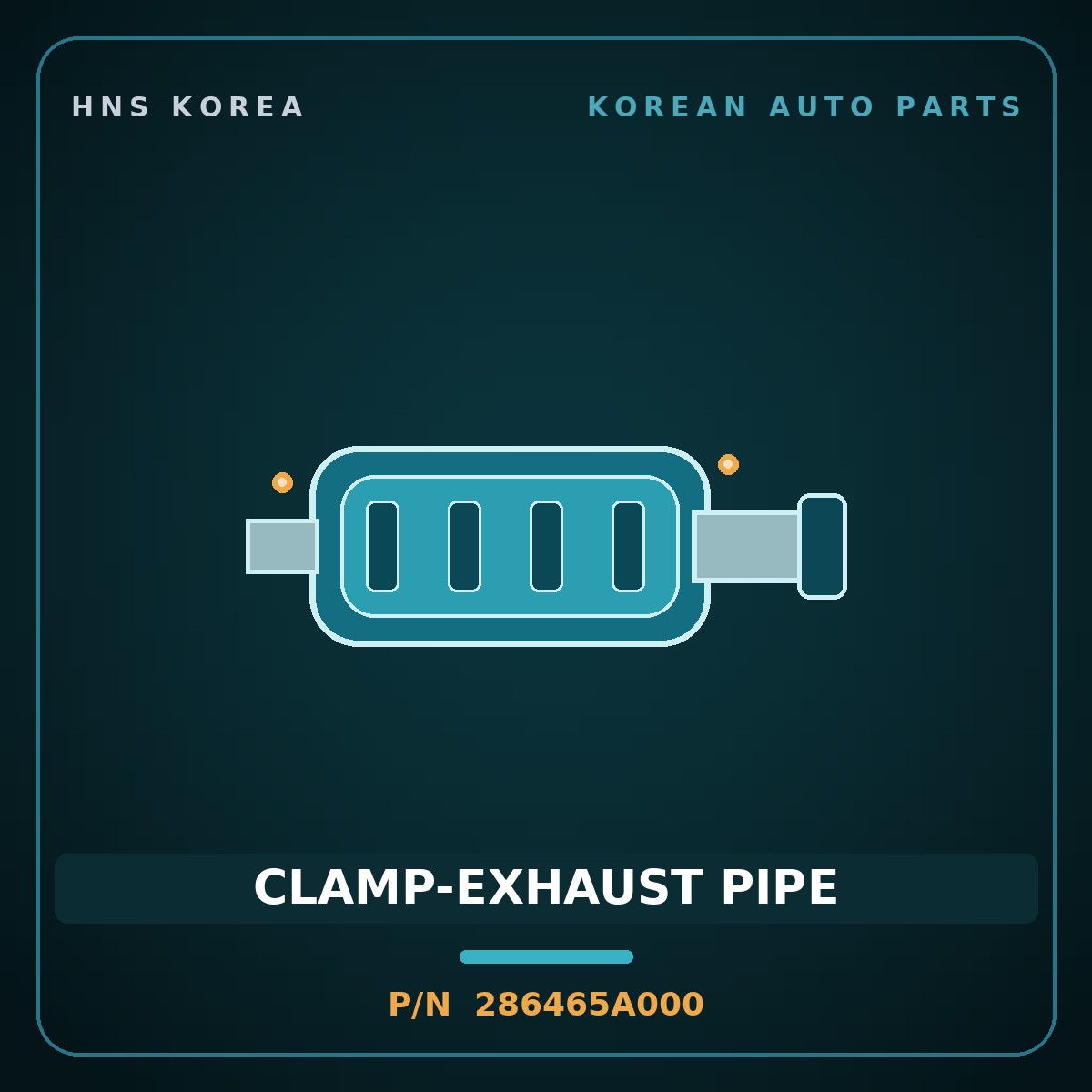 Genuine Mobis CLAMP-EXHAUST PIPE 286465A000 for County 1998 HNS Parts Korea