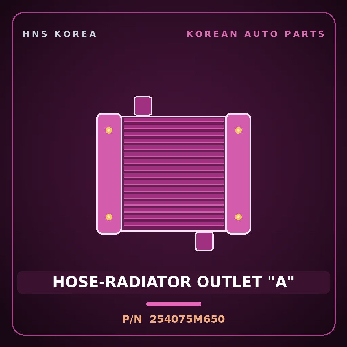 Genuine Mobis HOSE-RADIATOR OUTLET "A" 254075M650 for Mighty 2015 HNS Parts Korea