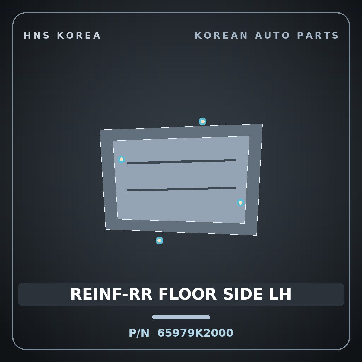 Genuine Mobis REINF-RR FLOOR SIDE LH 65979K2000 for Venue 2019 HNS Parts Korea