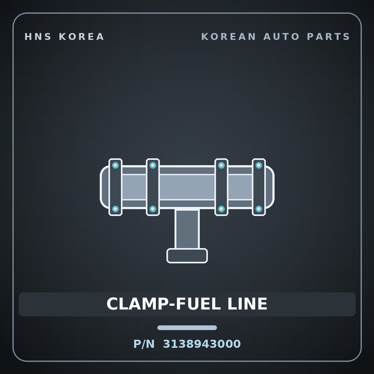 Genuine Mobis CLAMP-FUEL LINE 3138943000 for Grace 1995 HNS Parts Korea