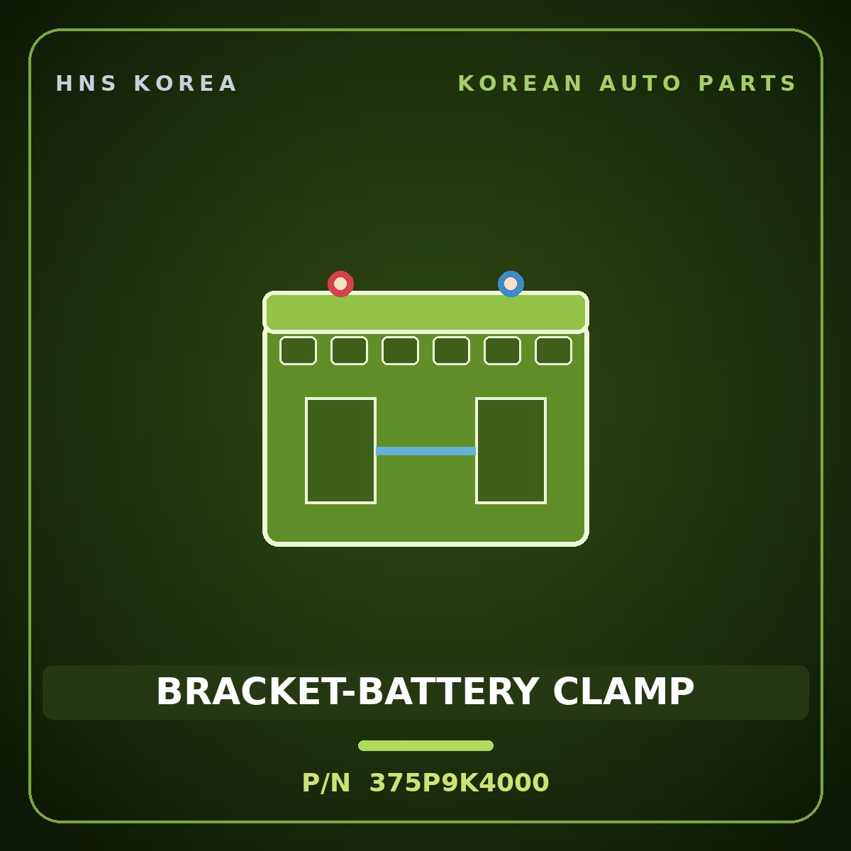 Genuine Mobis BRACKET-BATTERY CLAMP 375P9K4000 for Kona 2019 HNS Parts Korea