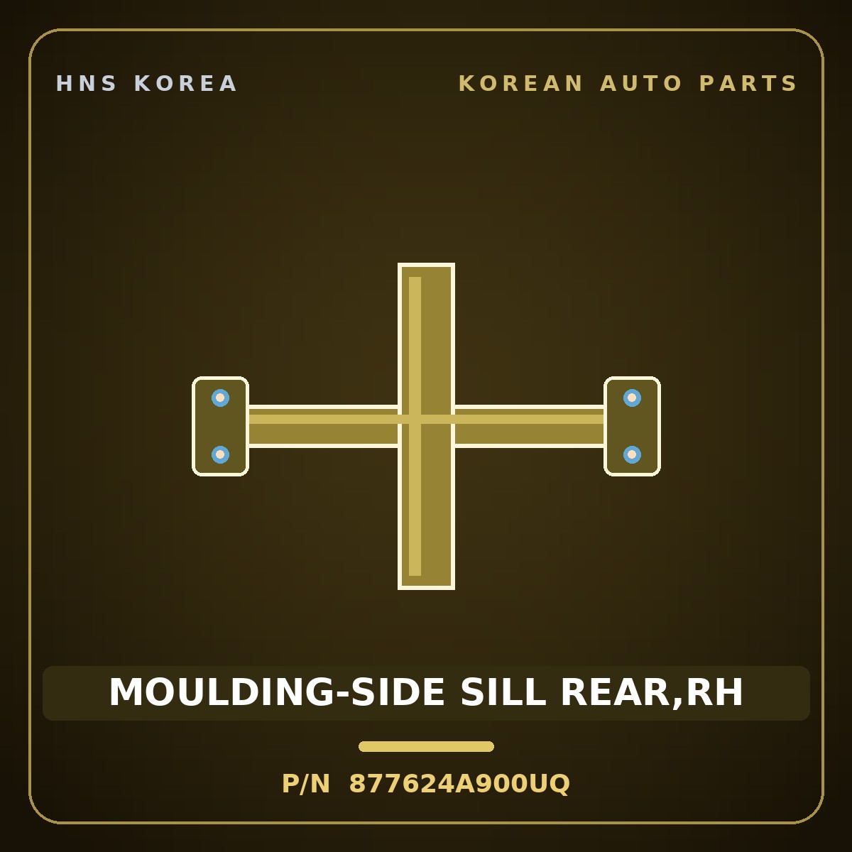Genuine Mobis MOULDING-SIDE SILL REAR,RH 877624A900UQ for Starex 2006 HNS Parts Korea