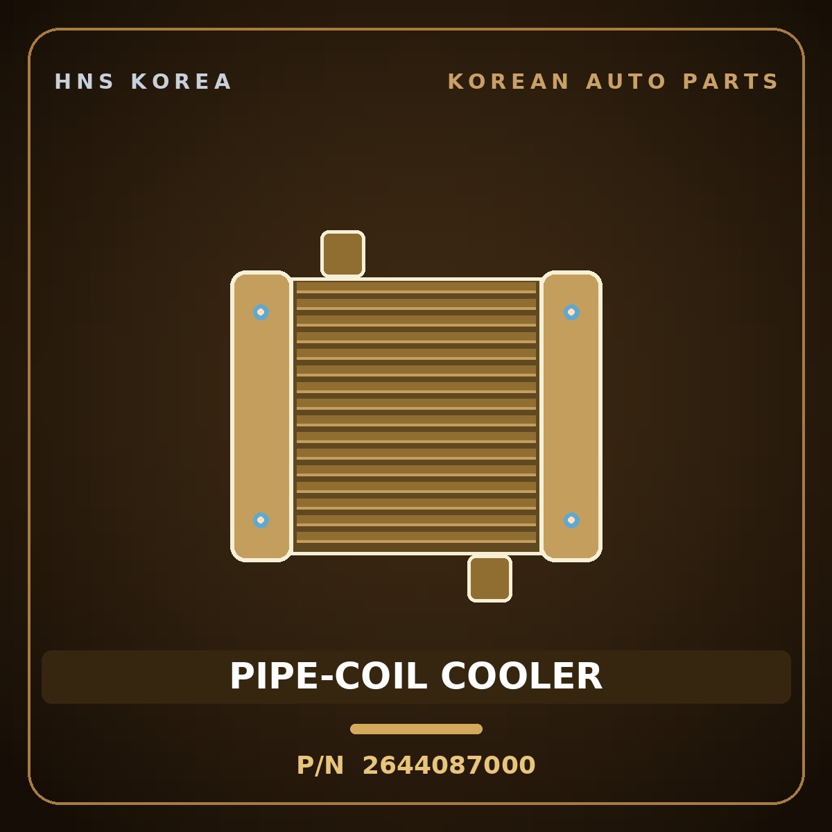 Genuine Mobis PIPE-COIL COOLER 2644087000 for Mega Truck 2004 HNS Parts Korea