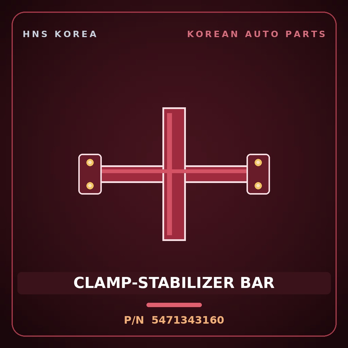 Genuine Mobis CLAMP-STABILIZER BAR 5471343160 for Grace 1995 HNS Parts Korea