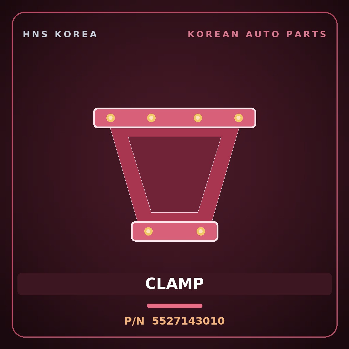 Genuine Mobis CLAMP 5527143010 for Grace 1995 HNS Parts Korea