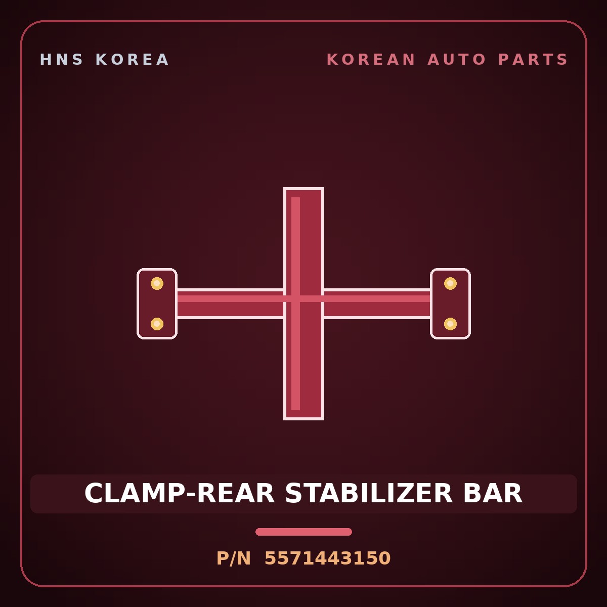 Genuine Mobis CLAMP-REAR STABILIZER BAR 5571443150 for Grace 1995 HNS Parts Korea