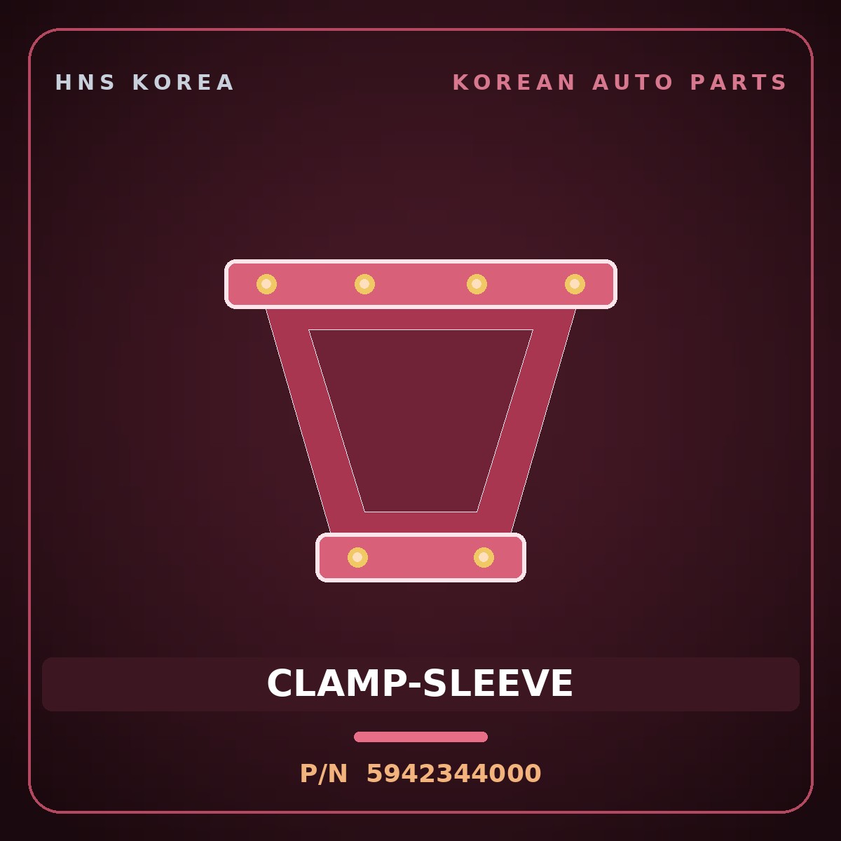 Genuine Mobis CLAMP-SLEEVE 5942344000 for Grace 1995 HNS Parts Korea