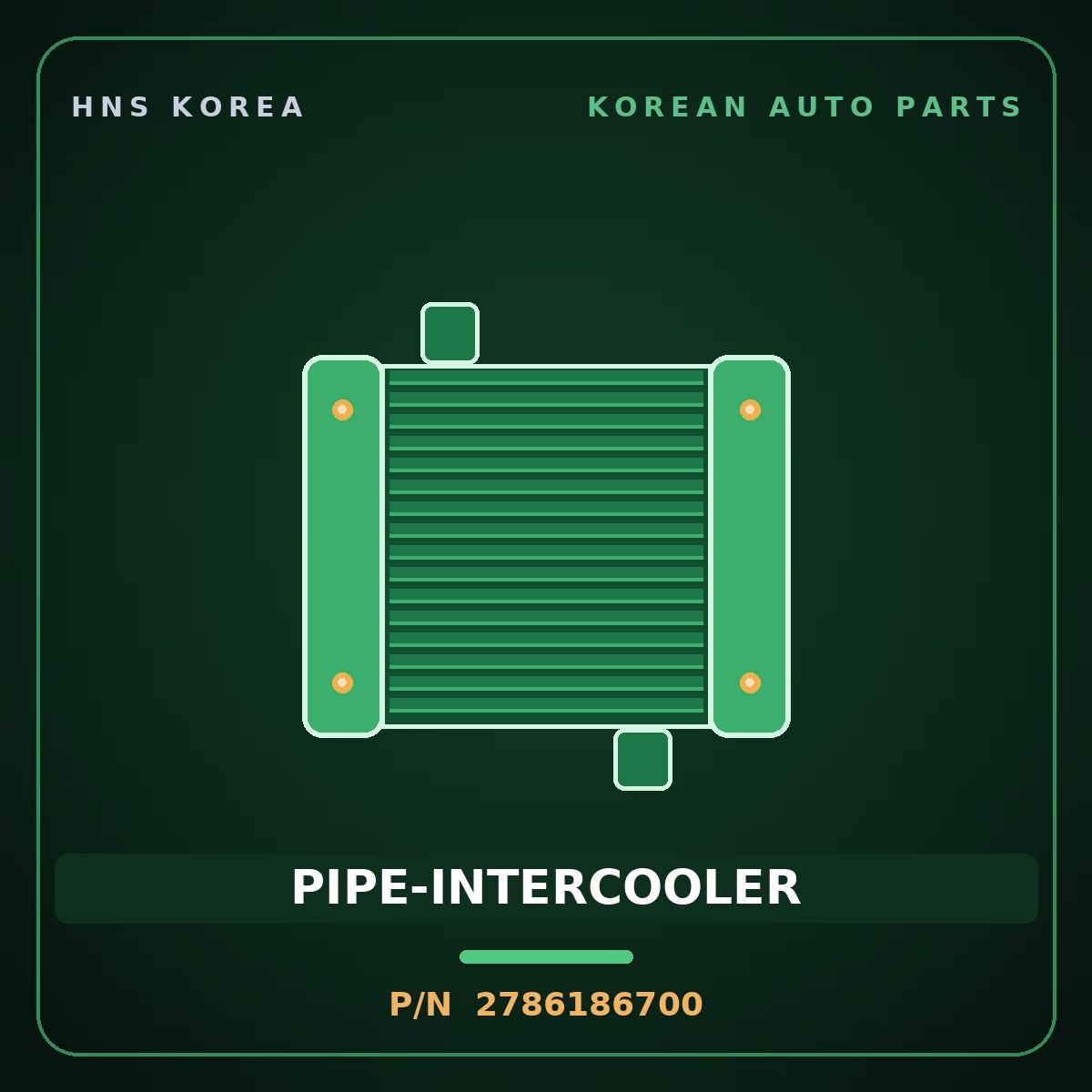 Genuine Mobis PIPE-INTERCOOLER 2786186700 for Mega Truck 2004 HNS Parts Korea