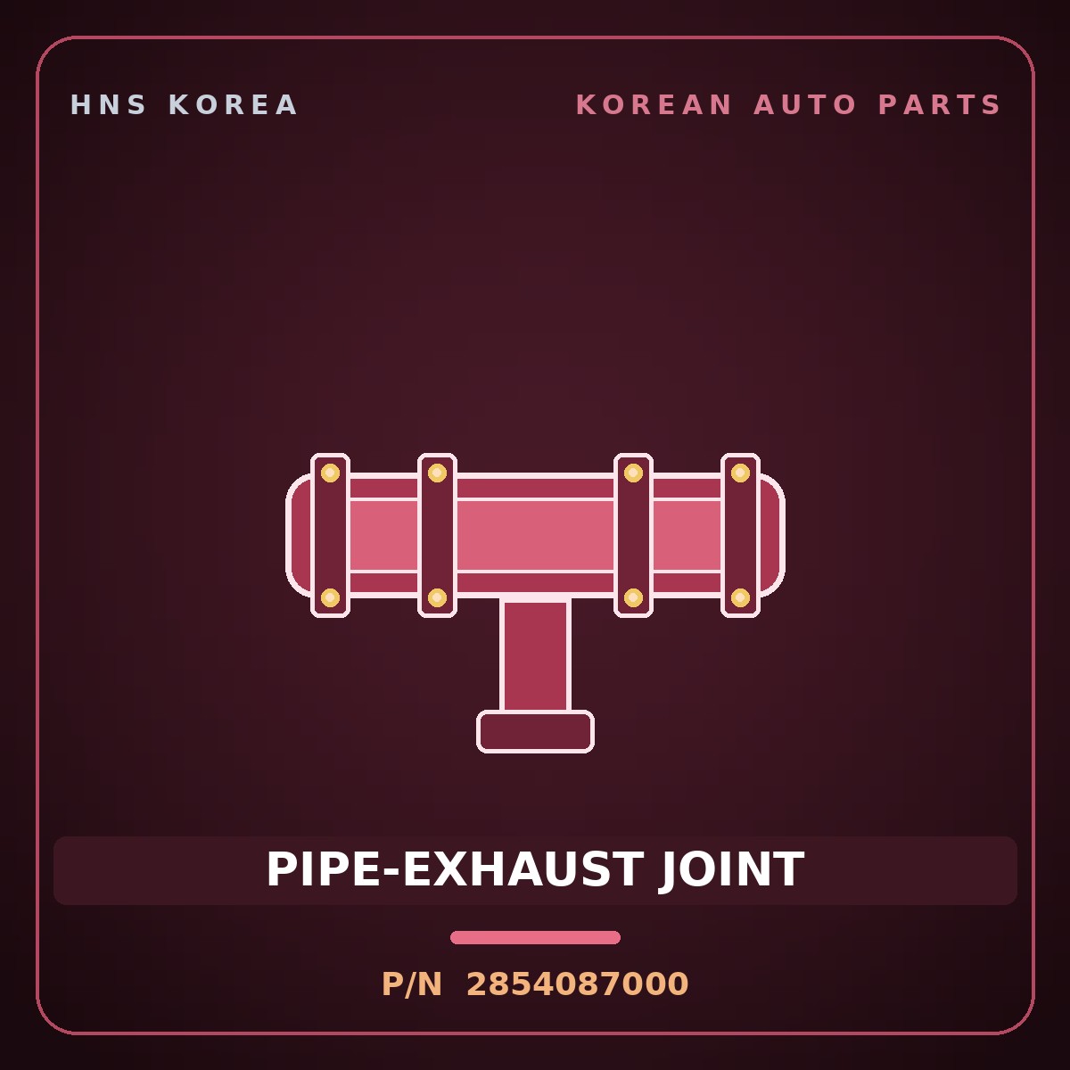 Genuine Mobis PIPE-EXHAUST JOINT 2854087000 for Mega Truck 2004 HNS Parts Korea