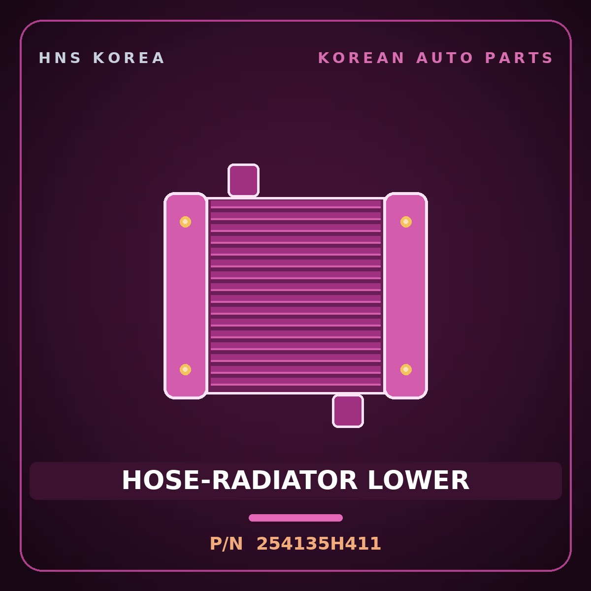 Genuine Mobis HOSE-RADIATOR LOWER 254135H411 for Mighty 1998 HNS Parts Korea