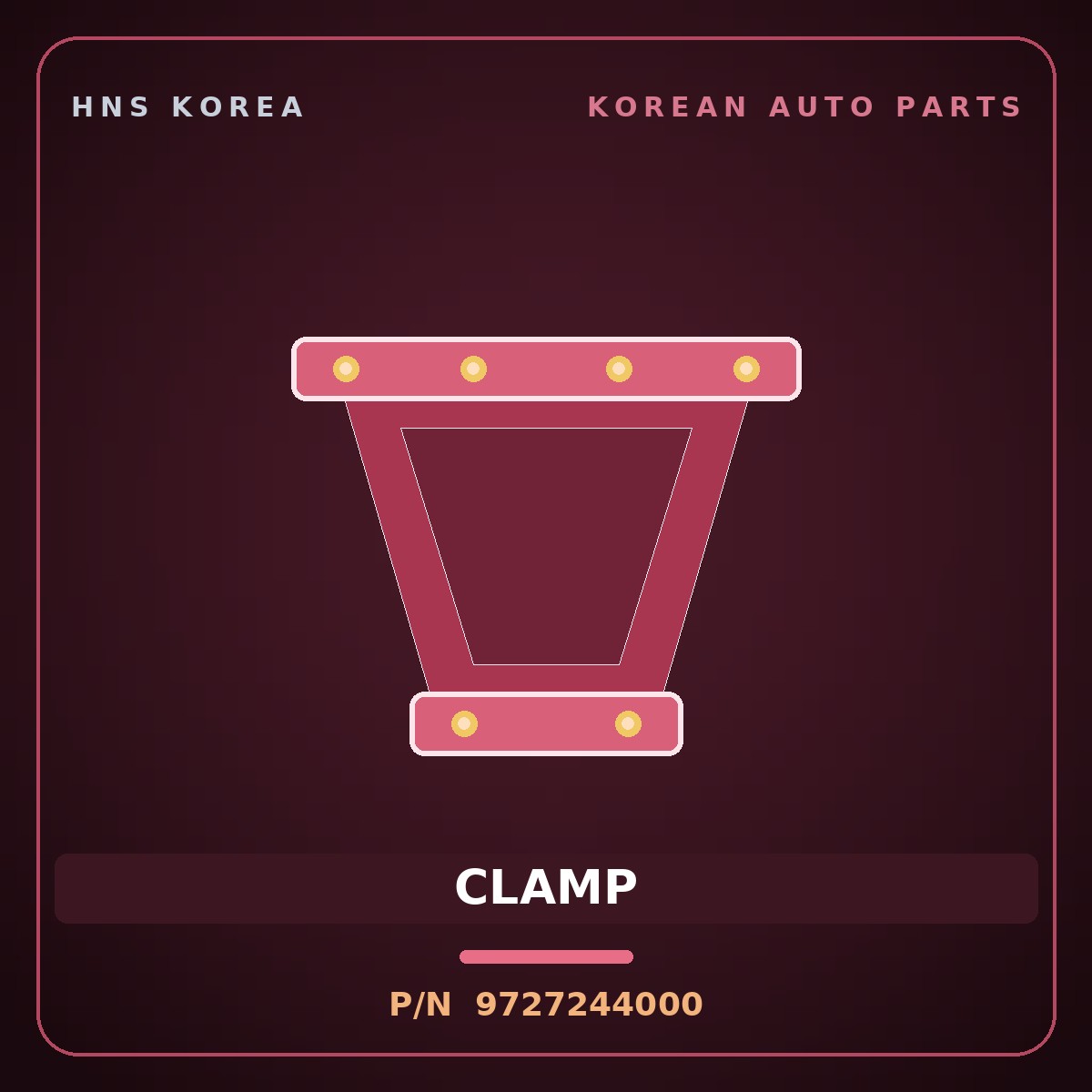 Genuine Mobis CLAMP 9727244000 for Grace 1995 HNS Parts Korea