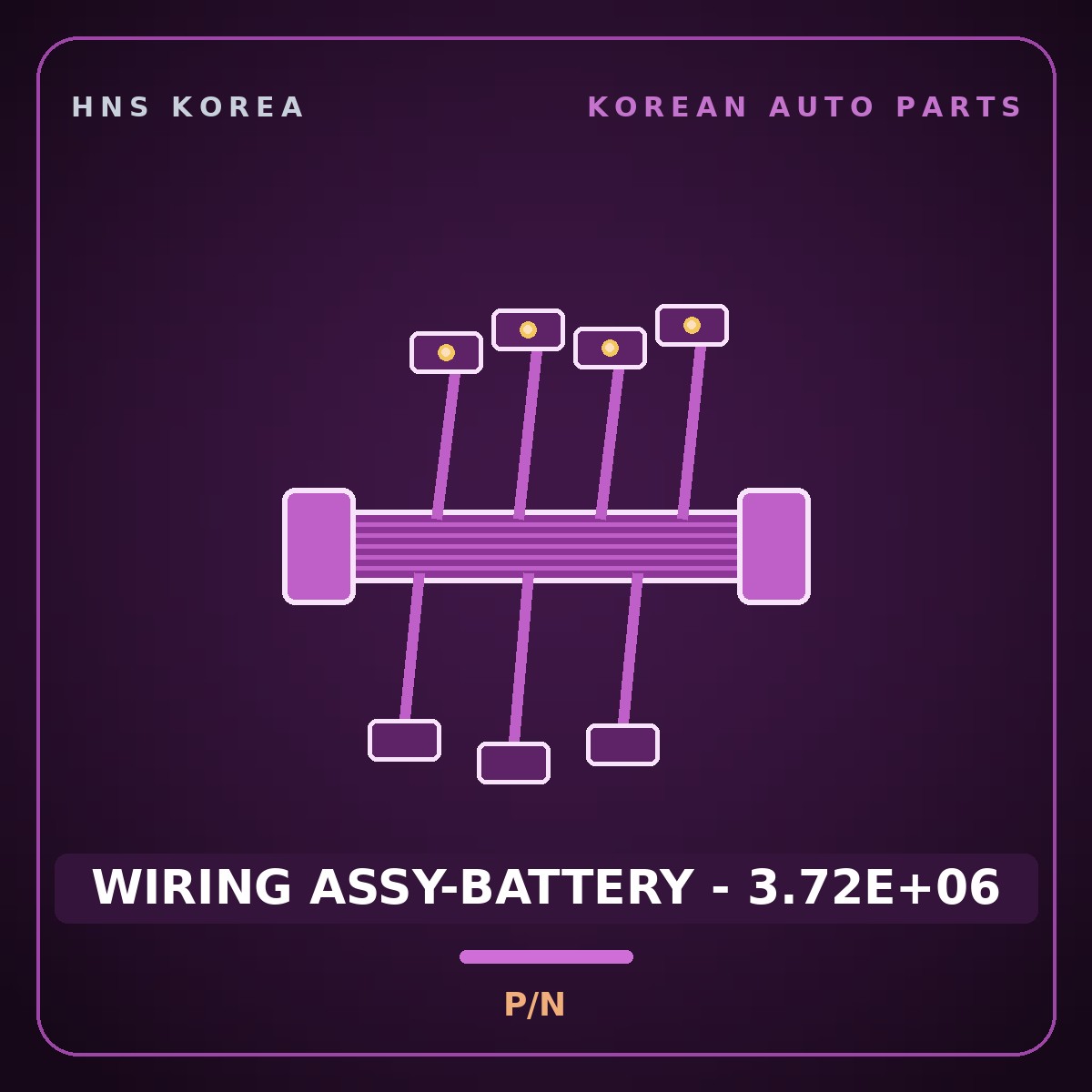 Genuine Mobis WIRING ASSY-BATTERY - 3.72E+06  for Sorento 2002 HNS Parts Korea